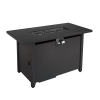 25" H x 42" W Steel Outdoor Fire Pit Table with Lid