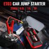 S ZEVZO ET03 Car Jump Starter 2500A Jump Starter Battery Pack for Up to 8.0L Gas and 7.0L Diesel Engines, 74Wh Portable 12V Jump Box with USB Ports