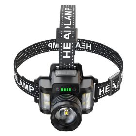 Outdoor LED Headlamp for Camping Hiking Cycling Running Fishing (Color: Black B, Type: Headlamp)