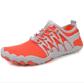 New couple fitness sneakers outdoor beach swimming shoes men's and women's outdoor fitness shoes (Color: Orange, size: 46)