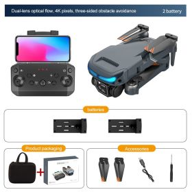 New Drone 4K Double Camera HD XT9 WIFI FPV Obstacle Avoidance Drone Optical Flow Me Four-axis Aircraft RC Helicopter With Camera (Color: Black 4K 2B Cam, Ships From: China)