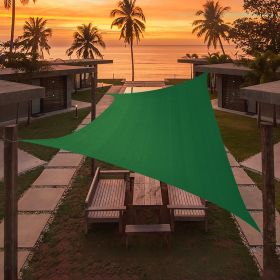 Artpuch Custom Size Dark Green Sun Shade Sail Triangle Canopy 185 GSM Durable Fabric UV Block Awning for Outdoor Patio Garden Backyard (Customized Ava (Color: Dark Green, size: 19'X21')