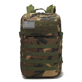 Military 3P Tactical 45L Backpack | Army 3 Day Assault Pack | Molle Bag Rucksack | Range Bag (Color: camo)