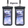 2pcs IPX8 Waterproof Phone Bag; Touchscreen Phone Pouch 7.6 Inch For Swim Sports Outdoor