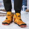 New men's and women's five-finger outdoor cotton shoes high top winter snow boots plush warm men's cotton shoes 36-47